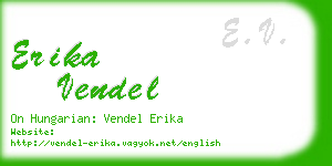 erika vendel business card